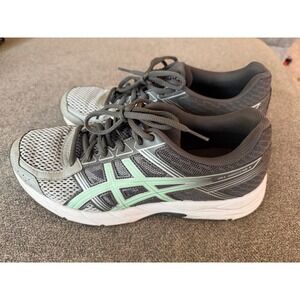 Asics Gel-Contend 4 Womens Running Shoes Grey Mint Green T765N Size 8.5